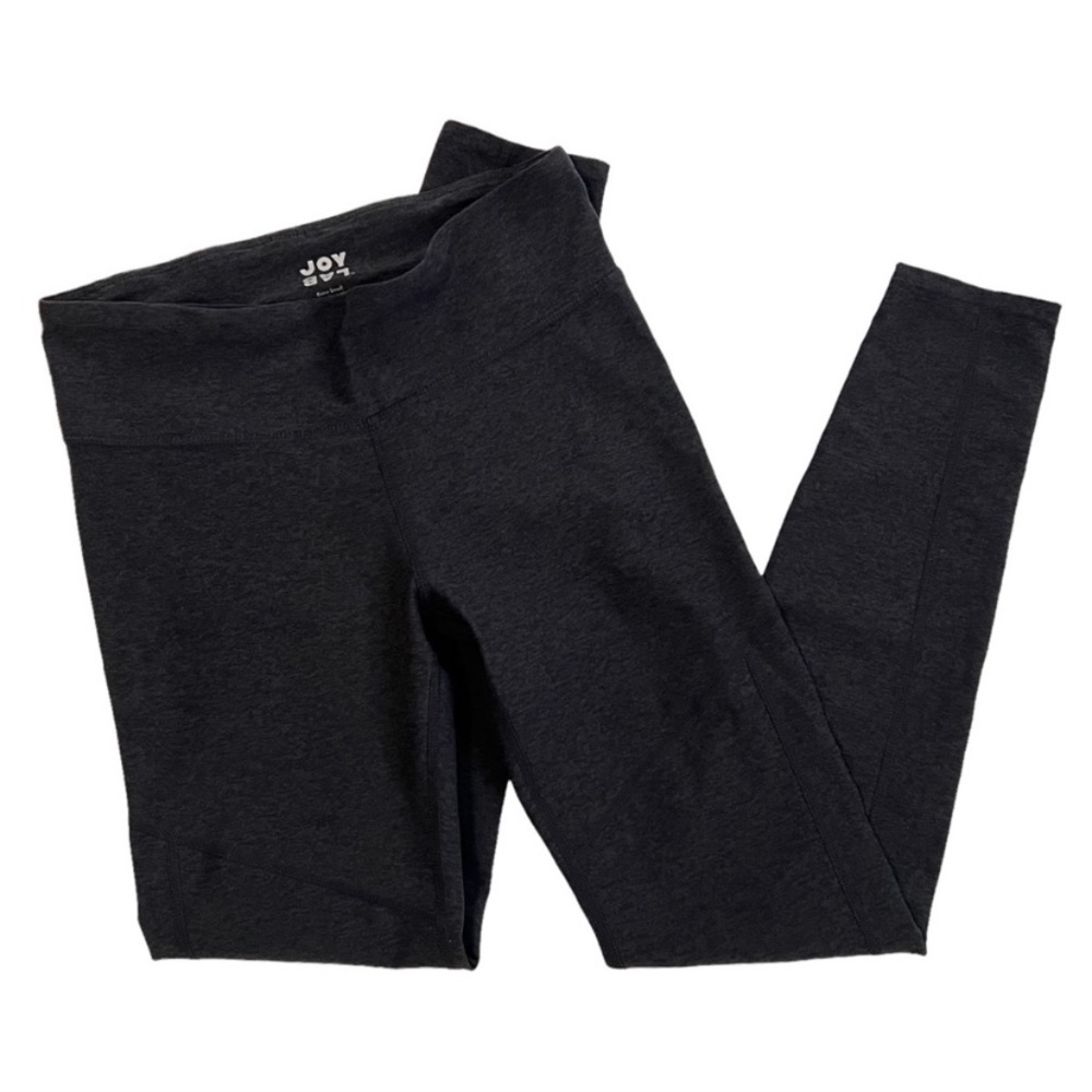 JoyLab Mid Rise Leggings XS 7/8 Length Heathered Black Gray Yoga Extra Small